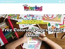 Tablet Screenshot of freecoloringpages4kids.com